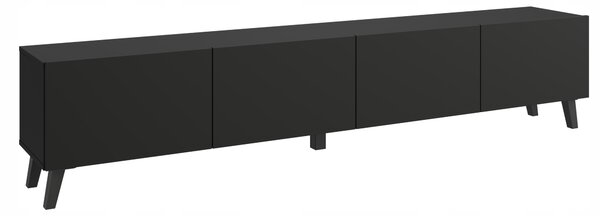 Nowoczesna szafka RTV 190 cm na nóżkach do salonu czarny grafit
