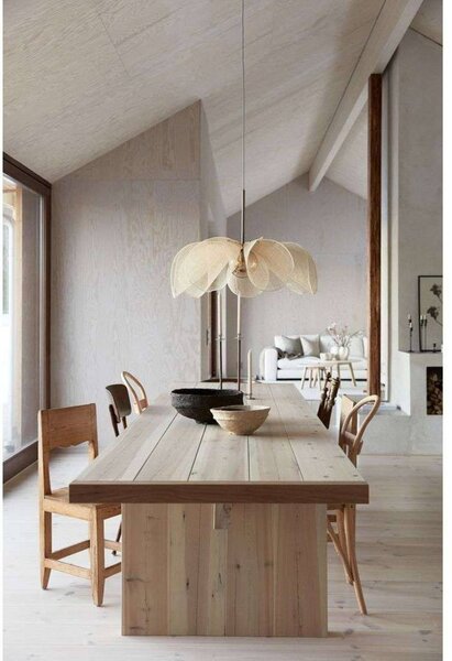 Markslöjd Lampa wisząca Styrka, możliwość ściemniania, kremowy / amber, salon / jadalnia, tkanina / materiał / jedwab