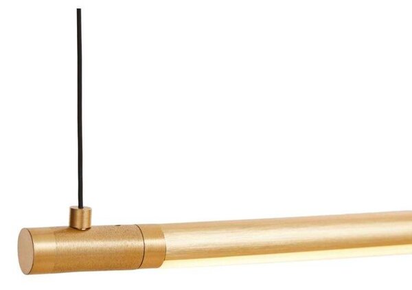 LOOM DESIGN Lampa wisząca Straw 200, możliwość ściemniania, mosiężny / złoty, salon / jadalnia, aluminium, nowoczesny