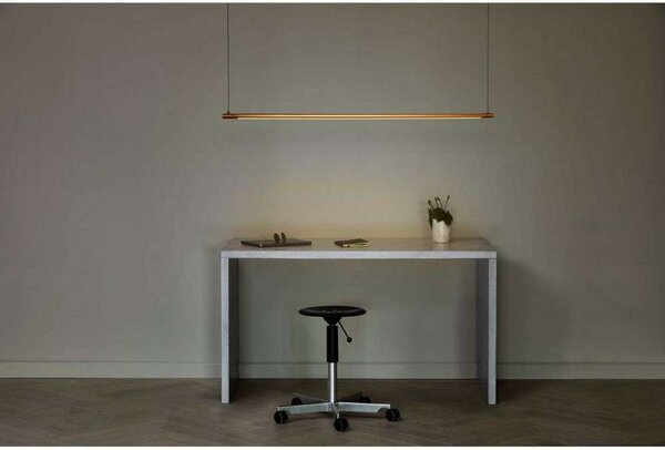 LOOM DESIGN Lampa wisząca Straw 200, możliwość ściemniania, mosiężny / złoty, salon / jadalnia, aluminium, nowoczesny