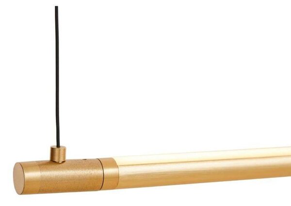 LOOM DESIGN Lampa wisząca Straw 200, możliwość ściemniania, mosiężny / złoty, salon / jadalnia, aluminium, nowoczesny