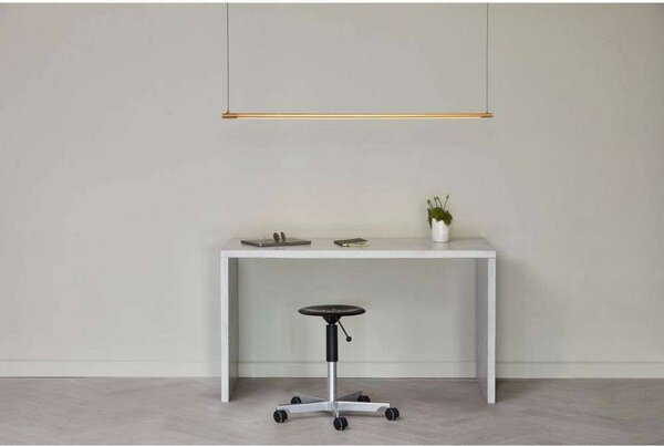 LOOM DESIGN Lampa wisząca Straw 200, możliwość ściemniania, mosiężny / złoty, salon / jadalnia, aluminium, nowoczesny