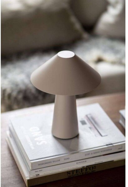 Globen Lighting lampa stołowa z akumulatorem Cannes, biała, 26 cm IP44 możliwość ściemniania, biały / opal, salon / jadalnia, tworzywo sztuczne, skandynawski