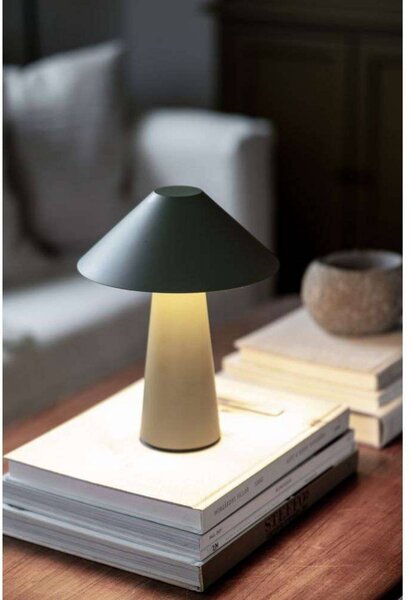 Globen Lighting lampa stołowa z akumulatorem Cannes, zielona, 26 cm IP44 możliwość ściemniania, zielony, salon / jadalnia, tworzywo sztuczne, skandynawski