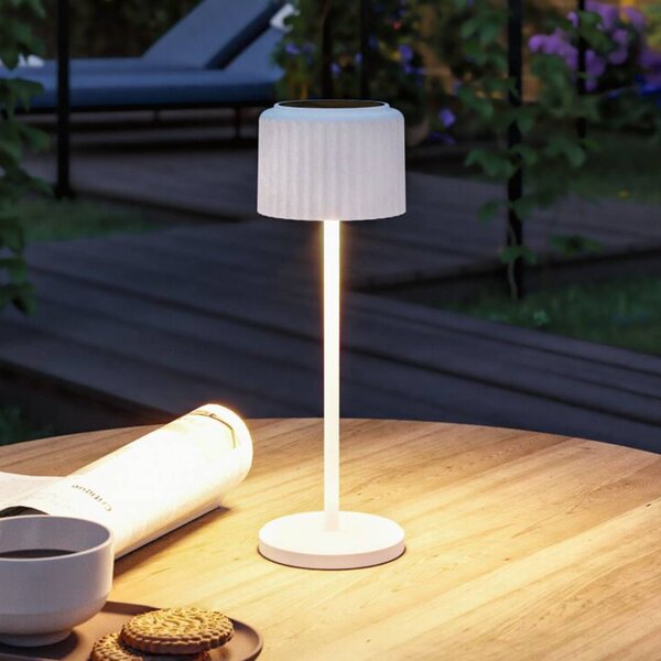 Paulmann lampa stołowa LED Else, biała, IP44, ściemniany możliwość ściemniania, biały / opal, salon / jadalnia, aluminium, nowoczesny