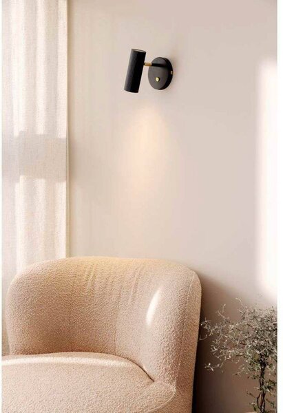 Globen Lighting Kinkiet Hubble, czarny, salon / jadalnia, metal, design