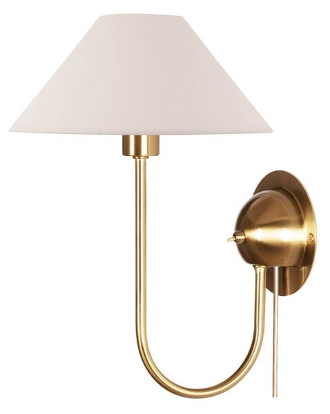 Globen Lighting Kinkiet IRIS, kremowy, wysokość 32 cm IRIS, kremowy / amber, salon / jadalnia, tkanina / materiał / jedwab, vintage