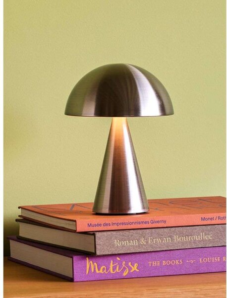 Hübsch Lampa stołowa Mush, możliwość ściemniania, aluminiowy / szary / cynkowy, salon / jadalnia, metal, design