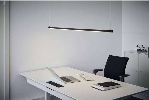 LOOM DESIGN Lampa wisząca Straw 150, możliwość ściemniania, czarny, salon / jadalnia, aluminium, nowoczesny