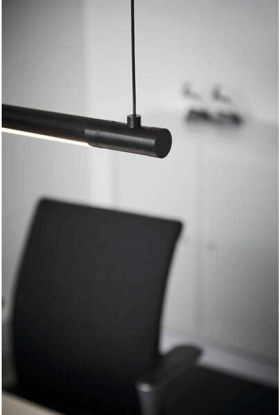 LOOM DESIGN Lampa wisząca Straw 150, możliwość ściemniania, czarny, salon / jadalnia, aluminium, nowoczesny
