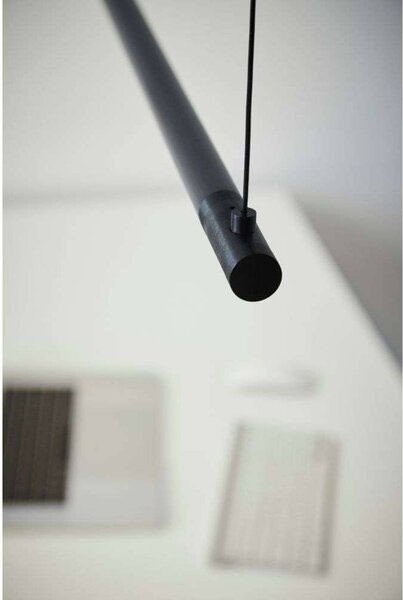 LOOM DESIGN Lampa wisząca Straw 150, możliwość ściemniania, czarny, salon / jadalnia, aluminium, nowoczesny
