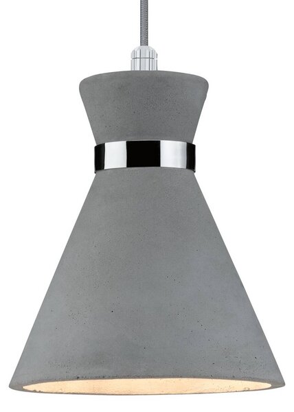 Paulmann Lampa wisząca Verve, możliwość ściemniania, aluminiowy / szary / cynkowy, łazienka, beton, nowoczesny