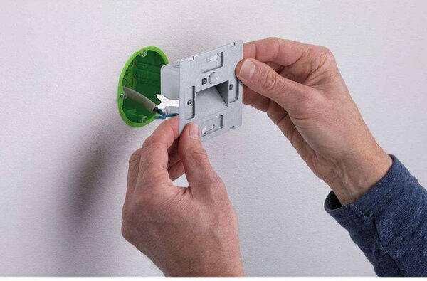 Paulmann Kinkiet LED Edge Quadro Square, chrom matowy Square Sensor, aluminiowy / szary / cynkowy, przedpokój, tworzywo sztuczne, nowoczesny