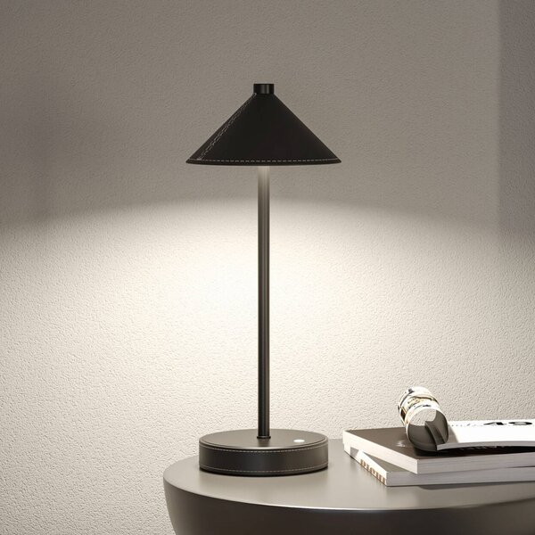 Paulmann Lampa stołowa LED Pellini, możliwość ściemniania, czarny, salon / jadalnia, metal, nowoczesny