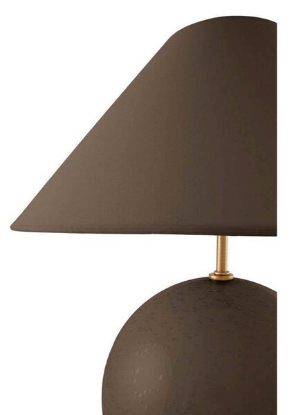 Globen Lighting Lampa stołowa IRIS, brązowy / rdzawy, salon / jadalnia, tkanina / materiał / jedwab, vintage