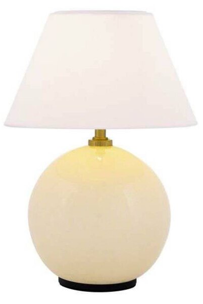 Globen Lighting Lampa stołowa IRIS, możliwość ściemniania, kremowy / amber, salon / jadalnia, tkanina / materiał / jedwab, vintage