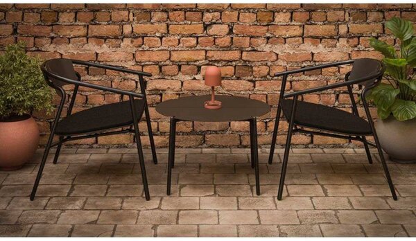 AYTM Lampa akumulatorowa Luceo, taupe, metal, 24 cm, ściemniany, IP44 możliwość ściemniania, aluminiowy / szary / cynkowy, salon / jadalnia, metal, nowoczesny