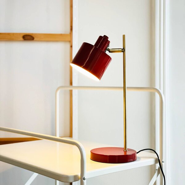 Dyberg Larsen Lampa stołowa Ocean, czerwony, salon / jadalnia, metal, design