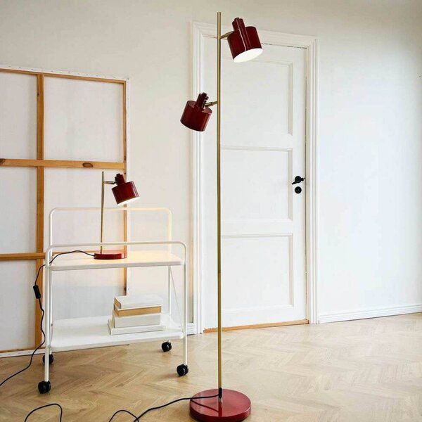 Dyberg Larsen Lampa stojąca Ocean, czerwony, salon / jadalnia, metal, skandynawski