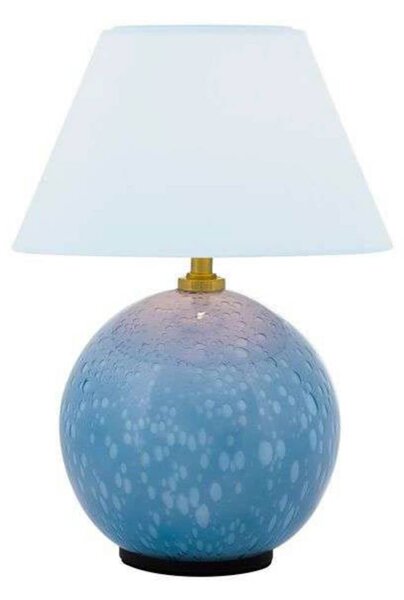Globen Lighting Lampa stołowa IRIS, możliwość ściemniania, niebieski, salon / jadalnia, tkanina / materiał / jedwab, vintage