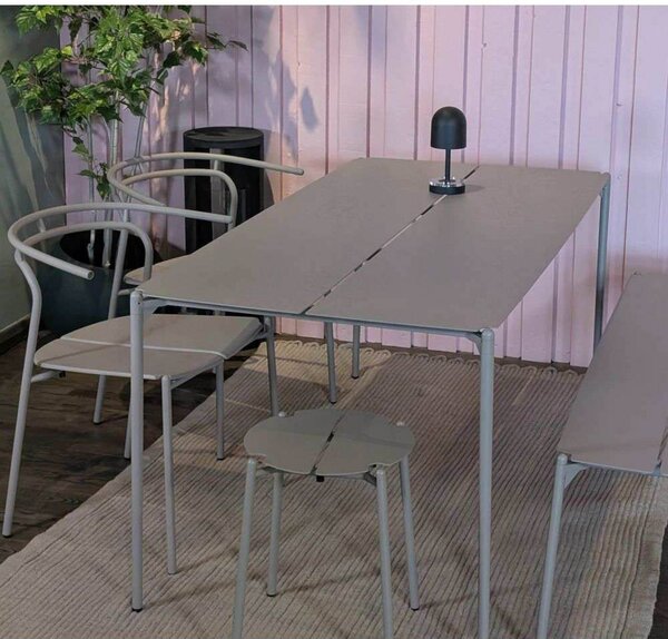 AYTM Lampa akumulatorowa Luceo, taupe, metal, 24 cm, ściemniany, IP44 możliwość ściemniania, aluminiowy / szary / cynkowy, salon / jadalnia, metal, nowoczesny