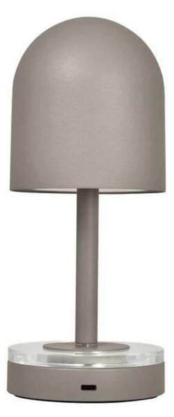 AYTM Lampa akumulatorowa Luceo, taupe, metal, 24 cm, ściemniany, IP44 możliwość ściemniania, aluminiowy / szary / cynkowy, salon / jadalnia, metal, nowoczesny