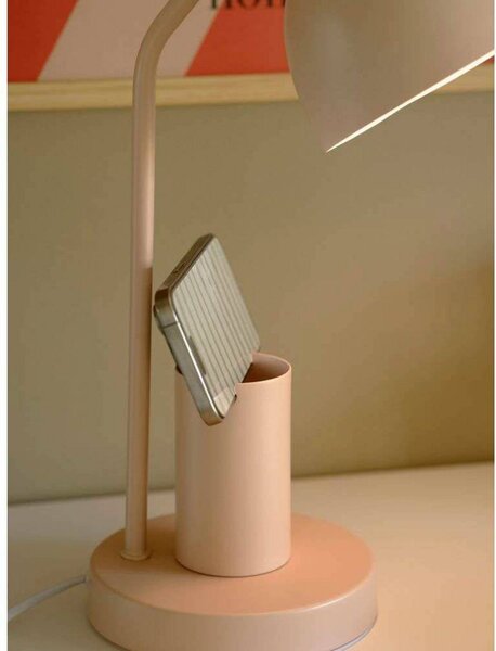 Nordlux Lampa stołowa Devone, kolor różowy, wysokość 43 cm, metal Devone, fioletowy / różowy / bladoróżowy, pokój dziecięcy, metal, skandynawski