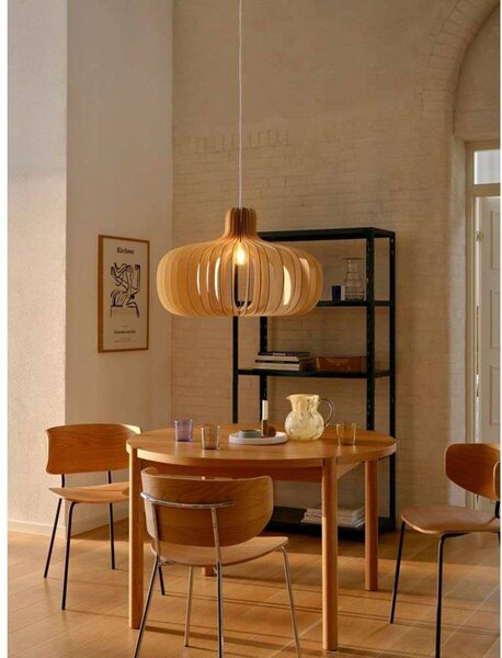 Nordlux Lampa wisząca Hazo, możliwość ściemniania, salon / jadalnia, drewno, skandynawski