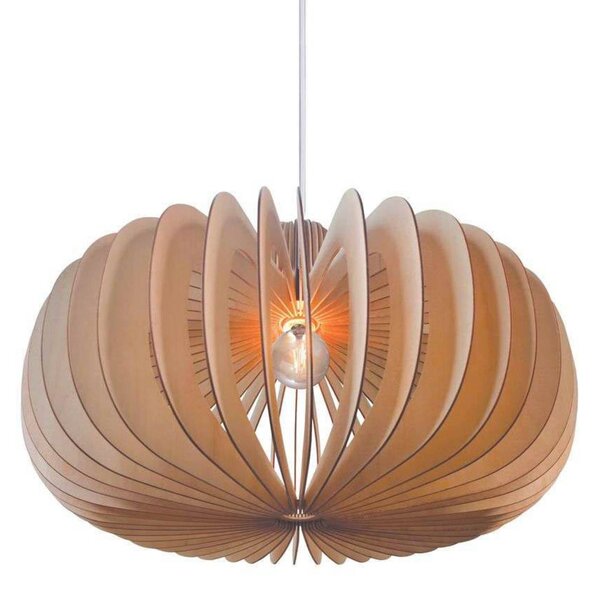 Nordlux Lampa wisząca Hazo, możliwość ściemniania, salon / jadalnia, drewno, skandynawski