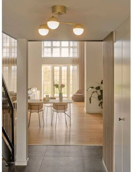 Nordlux Lampa sufitowa designerska Contina, możliwość ściemniania, mosiężny / złoty, salon / jadalnia, metal, skandynawski