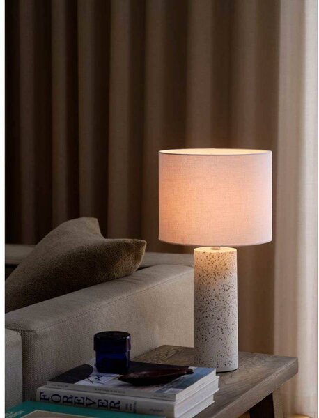 Nordlux Lampa stołowa Antiga, biały / opal, salon / jadalnia, kamień, skandynawski