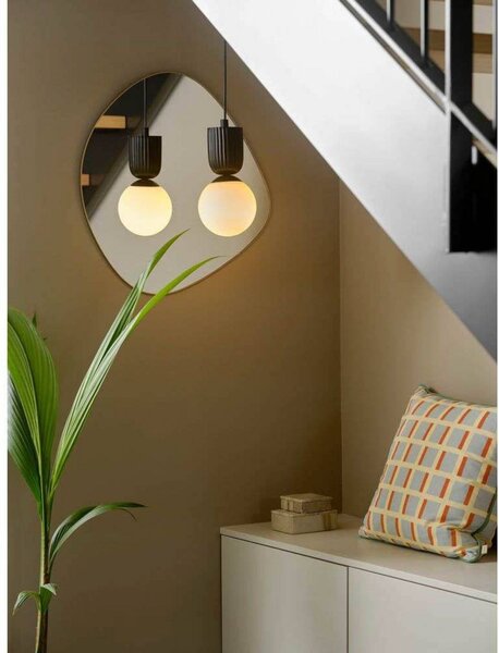 Nordlux Lampa wisząca szklana Sadie, możliwość ściemniania, czarny, salon / jadalnia, ceramika, skandynawski