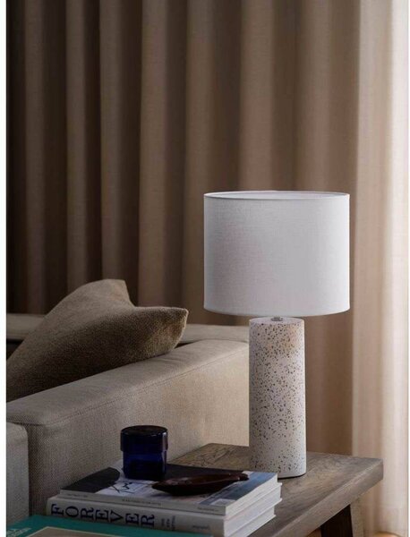 Nordlux Lampa stołowa Antiga, biały / opal, salon / jadalnia, kamień, skandynawski