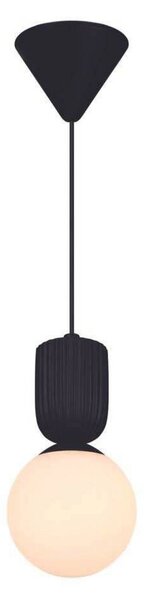 Nordlux Lampa wisząca szklana Sadie, możliwość ściemniania, czarny, salon / jadalnia, ceramika, skandynawski