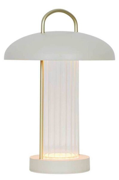 Nordlux Lampa stołowa LED Mirano, możliwość ściemniania, kremowy / amber, salon / jadalnia, metal, skandynawski