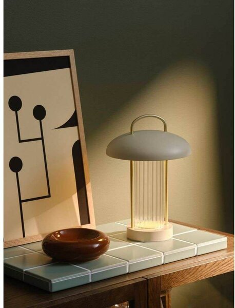Nordlux Lampa stołowa LED Mirano, możliwość ściemniania, kremowy / amber, salon / jadalnia, metal, skandynawski