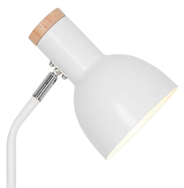 Nordlux Lampa stołowa Devone, biała, wysokość 43 cm, metal Devone, biały / opal, pokój dziecięcy, metal, skandynawski