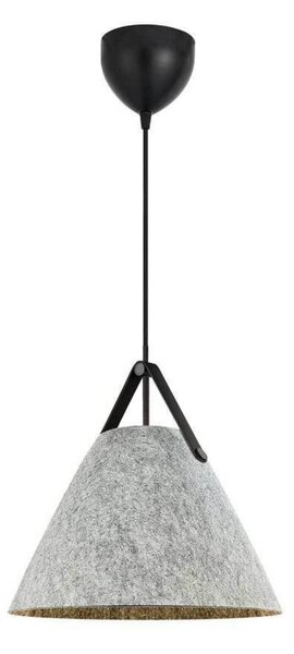 DFTP by Nordlux Lampa wisząca designerska Strap, możliwość ściemniania, aluminiowy / szary / cynkowy, salon / jadalnia, tkanina / materiał / jedwab, skandynawski