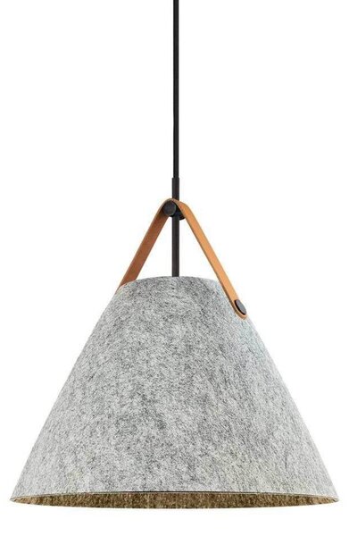 DFTP by Nordlux Lampa wisząca designerska Strap, możliwość ściemniania, aluminiowy / szary / cynkowy, salon / jadalnia, tkanina / materiał / jedwab, skandynawski