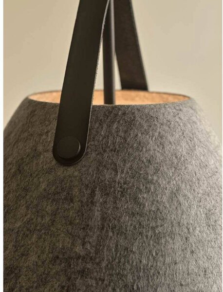 DFTP by Nordlux Lampa wisząca designerska Strap, możliwość ściemniania, aluminiowy / szary / cynkowy, salon / jadalnia, tkanina / materiał / jedwab, skandynawski