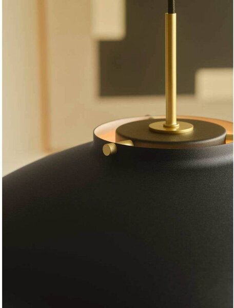 DFTP by Nordlux Lampa wisząca designerska Latif, możliwość ściemniania, czarny, salon / jadalnia, mosiądz, skandynawski