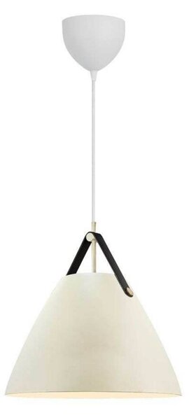 DFTP by Nordlux Lampa wisząca designerska Strap, możliwość ściemniania, kremowy / amber, salon / jadalnia, tkanina / materiał / jedwab, skandynawski
