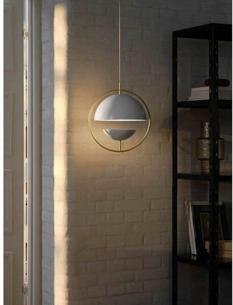 Nordlux Lampa wisząca Tavia, możliwość ściemniania, biały / opal, salon / jadalnia, metal, skandynawski