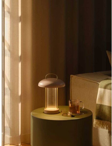 Nordlux Lampa stołowa LED Mirano, możliwość ściemniania, fioletowy / różowy / bladoróżowy, salon / jadalnia, metal, skandynawski