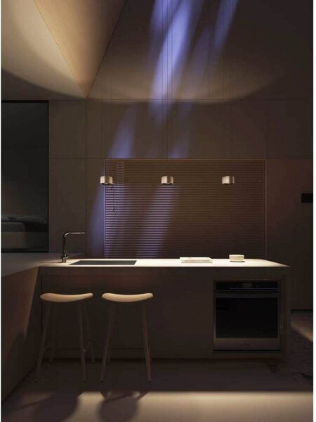 LOOM DESIGN lampa wisząca LED Air, szara, aluminium, 13 cm możliwość ściemniania, aluminiowy / szary / cynkowy, salon / jadalnia, aluminium, nowoczesny