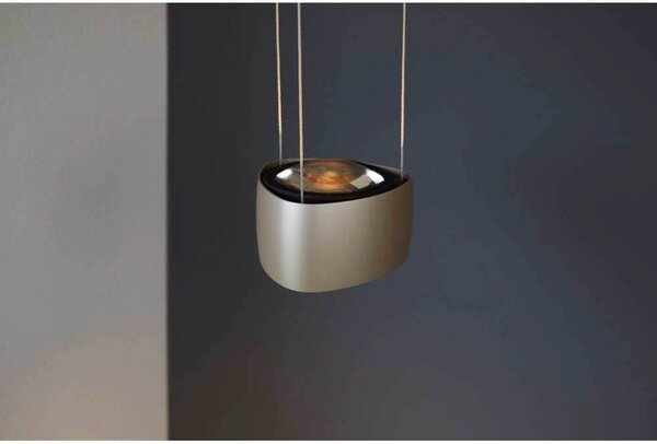 LOOM DESIGN lampa wisząca LED Air, szara, aluminium, 13 cm możliwość ściemniania, aluminiowy / szary / cynkowy, salon / jadalnia, aluminium, nowoczesny