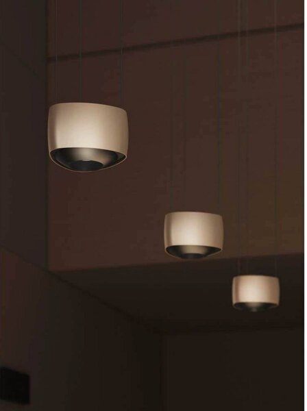 LOOM DESIGN lampa wisząca LED Air, szara, aluminium, 13 cm możliwość ściemniania, aluminiowy / szary / cynkowy, salon / jadalnia, aluminium, nowoczesny