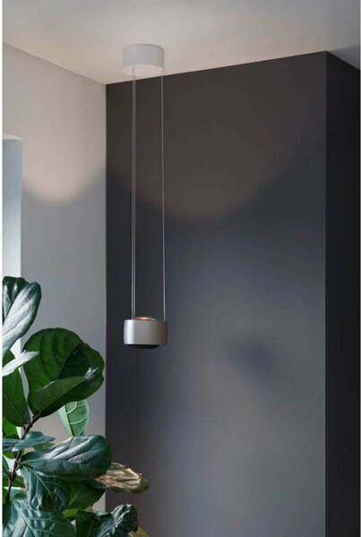 LOOM DESIGN lampa wisząca LED Air, szara, aluminium, 13 cm możliwość ściemniania, aluminiowy / szary / cynkowy, salon / jadalnia, aluminium, nowoczesny