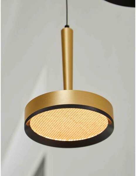 LOOM DESIGN lampa wisząca LED Nyx P1, mosiądz, aluminium możliwość ściemniania, mosiężny / złoty, salon / jadalnia, aluminium, nowoczesny