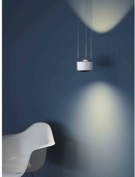 LOOM DESIGN lampa wisząca LED Air, biała, aluminium, 13 cm możliwość ściemniania, biały / opal, salon / jadalnia, aluminium, nowoczesny